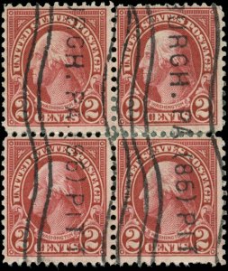 US Scott #634 Block of 4 Used