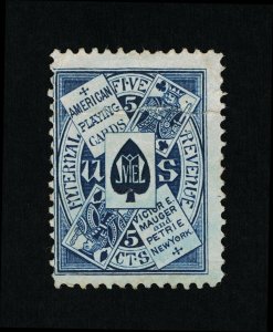 GENUINE SCOTT #RU13d PRIVATE DIE PLAYING CARD MAUGER ON WMK-191R PAPER #15462