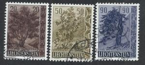 LIECHTENSTEIN SC# 326-8 FVF/U 1958