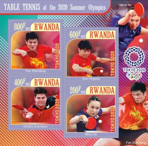 Stamps. Table Tennis 8 sheets perforated 2023 year