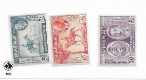 Iraq #130-132 MH - Stamp - CAT VALUE $16.00