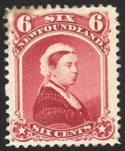 Canada Newfoundland Sc# 35 MNH gum disturbance 1868-1894 6c Queen Victoria