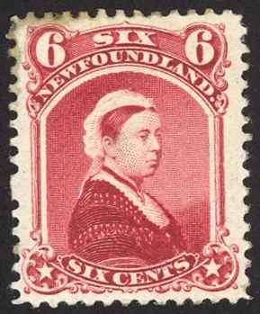 Canada Newfoundland Sc# 35 MNH gum disturbance 1868-1894 6c Queen Victoria