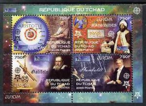 CHAD - 2009 - Year of Astronomy - Perf 4v Sheet - MNH - Private Issue