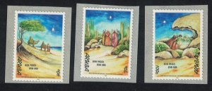 Aruba Christmas Self-adhesive 3v 1999 MNH SG#252-254