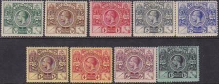 Bermuda 1921 SC 71-79 Mint Set George V