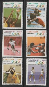 Cape Verde 1980 Summer Olympic Games Moscow Sc 403-408 MNH A4058