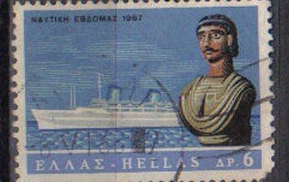 GREECE, 1967, used 6d.  ?Australis? (liner) and figurehead