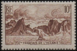 French Polynesia 160 - Mint-H - 10c Coast of Moorea (1948) (cv $0.50)