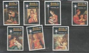 GREN. GRENADINES - 1977 - Christmas - Perf 7v Set - Mint Never Hinged