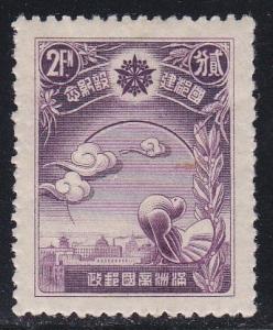 Manchukuo # 116, Pouter Pigeon, Mint Hinged