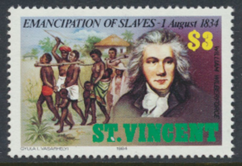 St. Vincent  SC# 764  MNH  Slavery Abolition  1984 see detail & scan