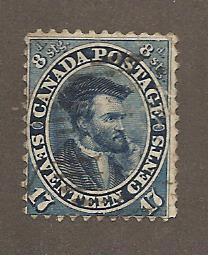 Canada  Scott #19  Used lightly cancelled  Scott CV $190.00 