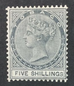 MOMEN: TOBAGO SG #5 1879 CROWN CC MINT OG H £900 LOT #61752