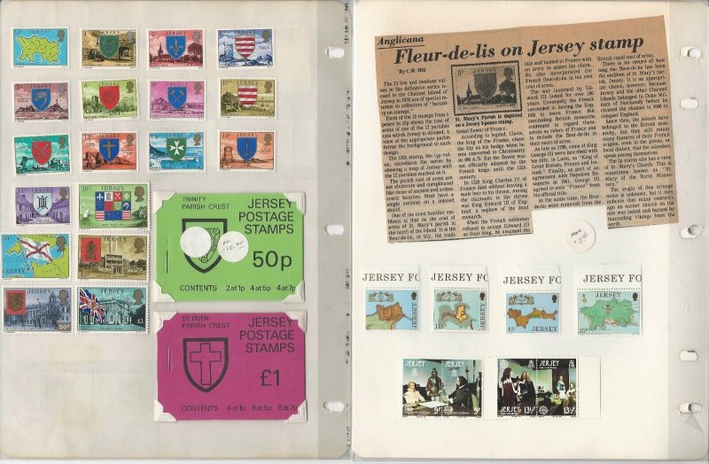 Jersey Stamp Collection of Mint Sets & Booklets, 5 Pages