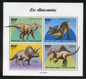 TOGO 2021 DINOSAURS SHEET MINT NEVER HINGED