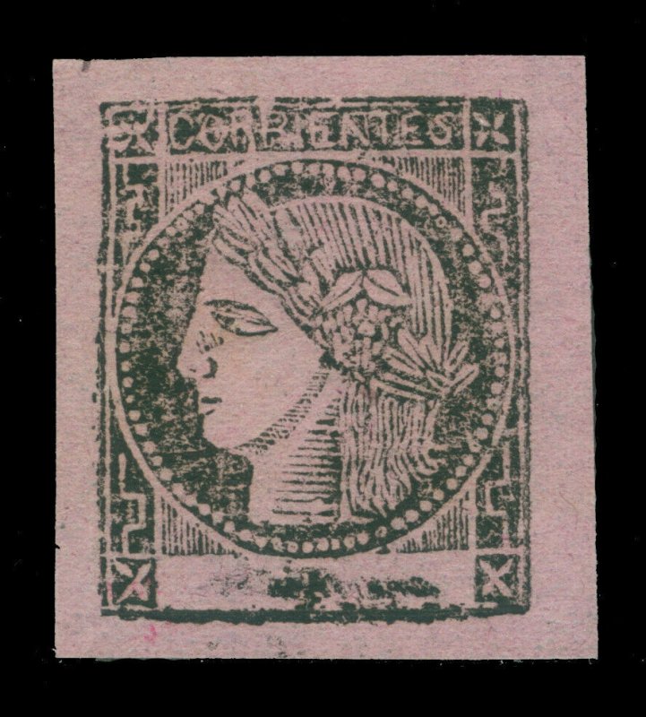 ARGENTINA 1876  CORRIENTES - Ceres - (3c) black,  rose Scott # 7 mint MH VF/XF