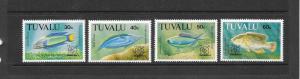 FISH - TUVALU  #629-632  MNH