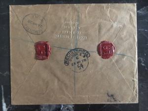 1928 Saint Denis Reunion Registered Cover to Dorset England Red Wax Seal