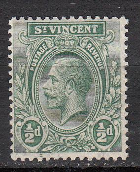 St. Vincent - 1921 KGV 1/2p  Sc# 118 - MLH  (9627)