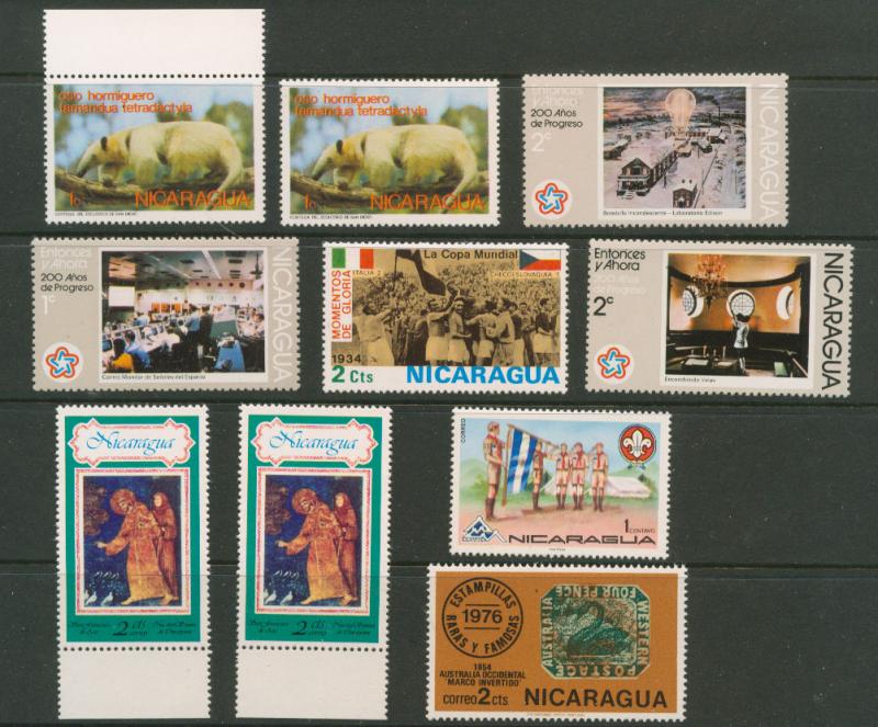 Nicaragua  selection of ten MUH stamps