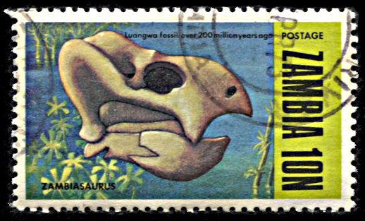 Zambia 96, used, Zambiasaurus Fossil | Africa - Zambia, General