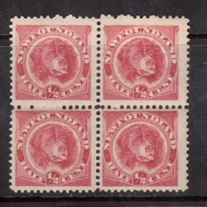 Newfoundland #56 VF/NH Scarce Block