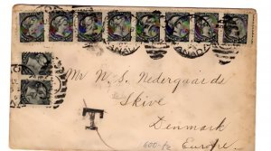 CANADA SMALL QUEEN 1/2cent x10 big T B/S LONDON,DENMARK