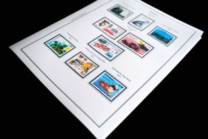 COLOR PRINTED MONACO 2011-2020 STAMP ALBUM PAGES (63 illustrated pages)