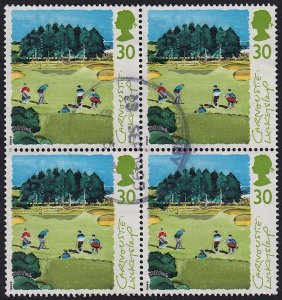 GB - 1994 - Scott #1569 - used block of 4 - Carnoustie Golf Course