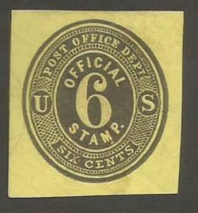 U.S. Scott #UO12 Official Embossed Stamped Envelope - Mint Single