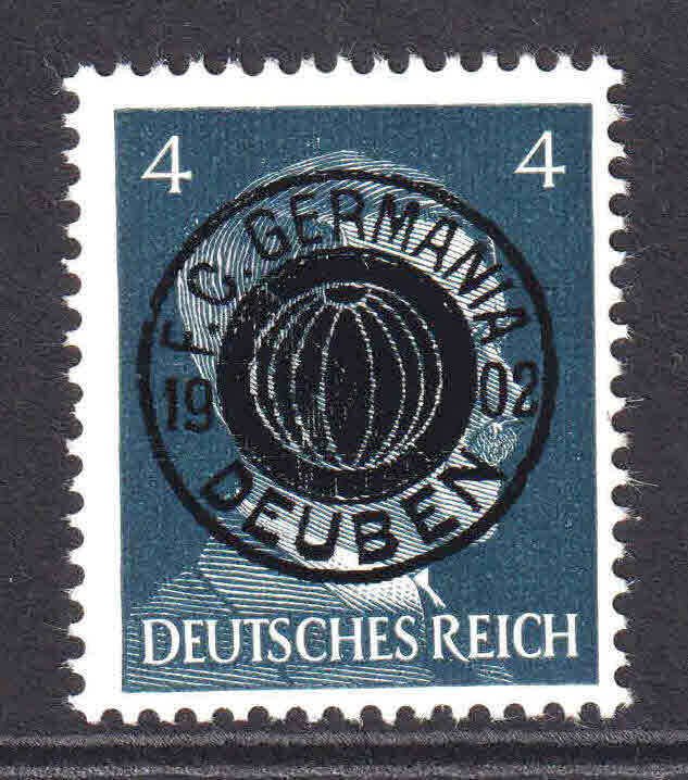 GERMANY 508 F. C. GERMANIA DEUBEN OVERPRINT OG NH U/M F/VF BEAUTIFUL GUM