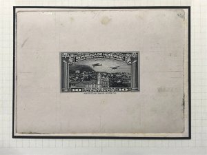 Honduras 1935 Scott #C78TC View of Tegucigalpa, ABNCo Trial Color Proof on Card