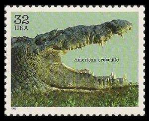 US 3105d Endangered Species American Crocodile 32c single MNH 1996