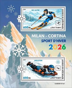 DJIBUTI - 2026 - Winter Olympics - Perf Souv Sheet - Mint Never Hinged