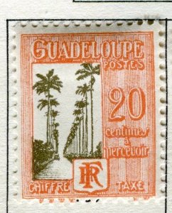 FRENCH COLONIES GUADELOUPE 1928 early Postage Due issue Mint hinged 20c. value