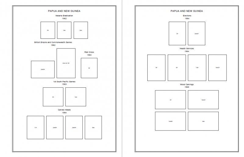 PAPUA NEW GUINEA STAMP ALBUM PAGES 1901-2011 (244 PDF digital pages)