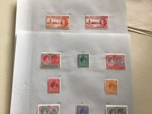 St Kitts Nevis folded album page  mounted mint stamps A6342