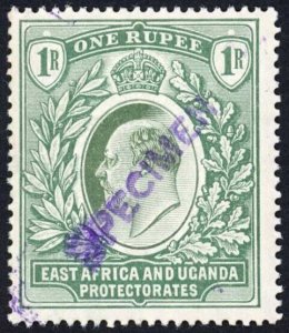 KUT SG26s KEVII 1R Wmk Mult Crown opt Specimen (locally) U/M