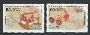 Turkey 2015 MNH Stamps Scott 3439-3440 Europa CEPT Old Toys