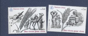 UNITED NATIONS GENEVA - Scott  449-450  -  MNH - Agriculture, camel - 2005