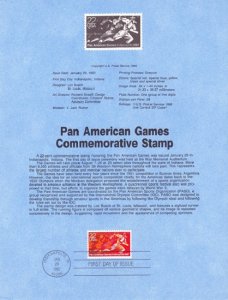 US SP761 Pan American Games Souvenir Page #2247