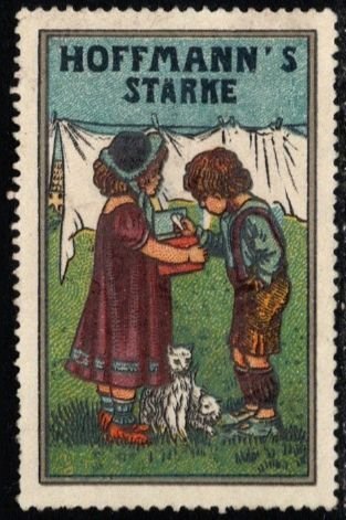 Vintage Germany Poster Stamp Hoffmann's Starch Factory