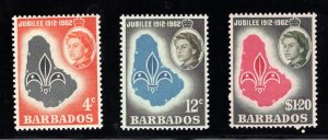 BARBADOS  SC# 254-256  FVF/MNH