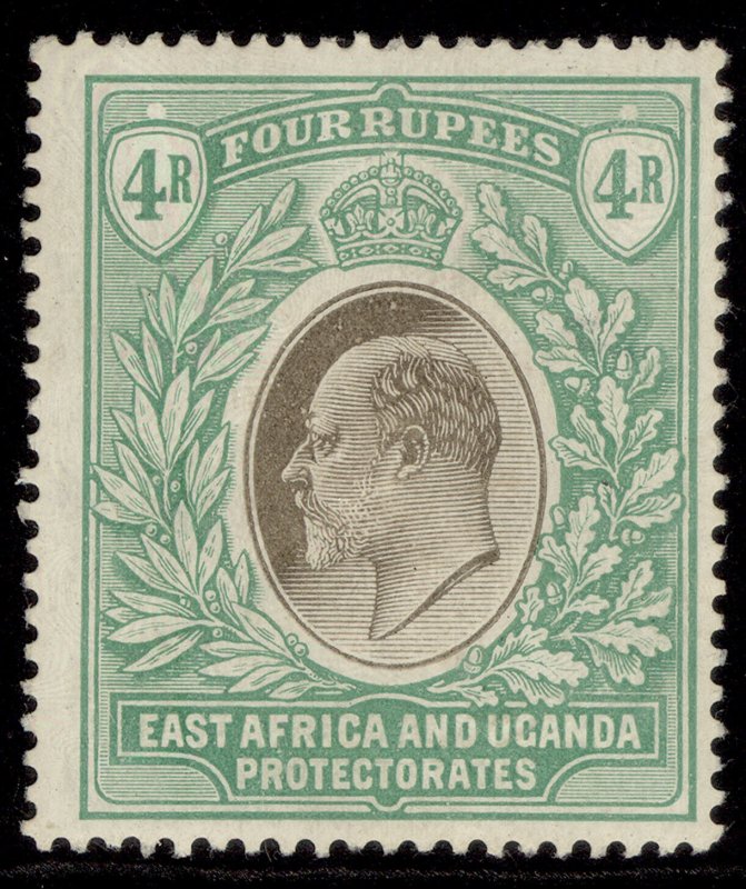 EAST AFRICA and UGANDA EDVII SG29, 4r grey & emerald-green, M MINT. Cat £130.