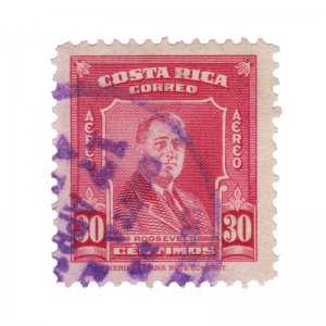 COSTA RICA AIRMAIL STAMP 1947. SCOTT # C161. USED