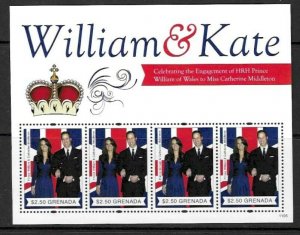 GRENADA SGMS5510 2011 ROYAL ENGAGEMENT MNH