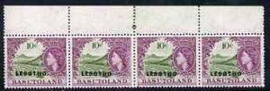 Lesotho 1966 wmk Script 10c unmounted mint strip of 4, on...