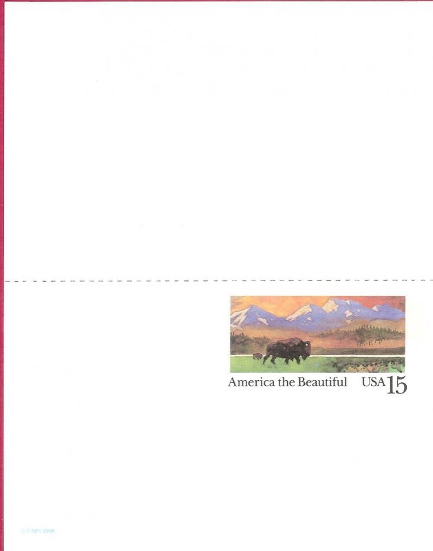 Scott# UY39 Un Folded US Postal Reply Card