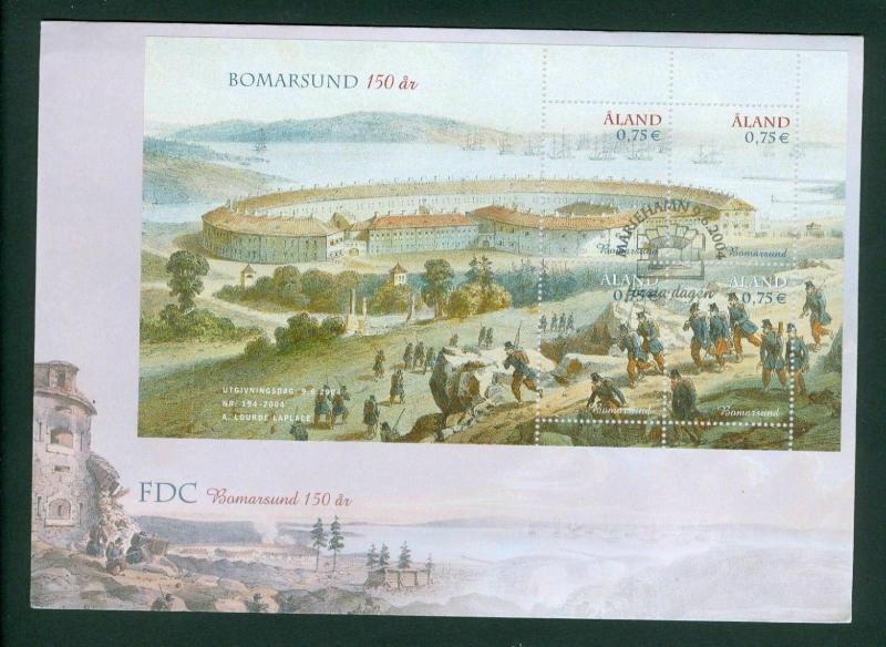 Aland. Finland. FDC 2004. Bomarsund 150 Year.